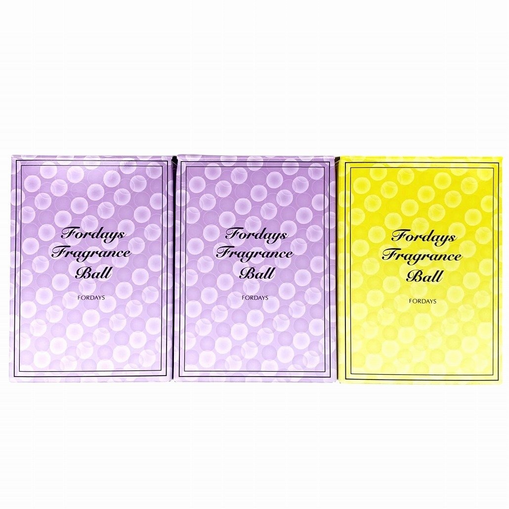 フォーデイズ フレグランスボール 3個セット シャイニーイエロー シャイニーパープル 室内 芳香剤 ルームフレグランス 新品拍卖