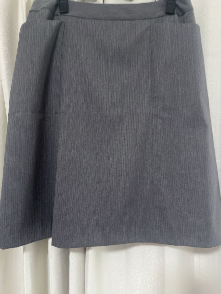 レディース☆ スカート☆ タイトスカート☆台形スカート ☆ビジネス☆通勤☆通学☆キチンと見え☆ ひざ丈☆グレイ系☆ ストライプ☆13☆拍卖