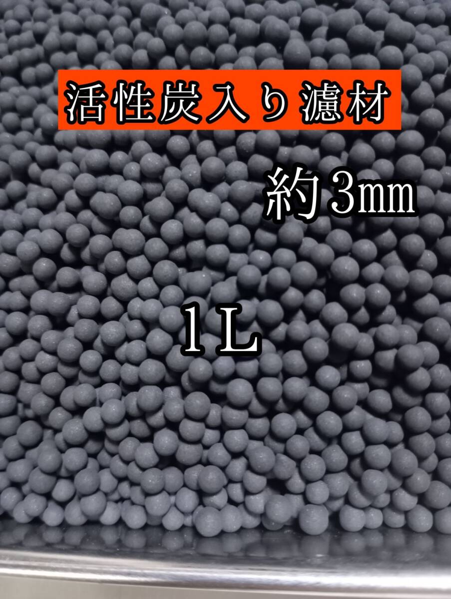 【水質改善】活性炭入り焼結ろ材 1L アクアリウム 金魚 メダカ 熱帯魚錦鯉 アロワナ グッピー ベタ拍卖