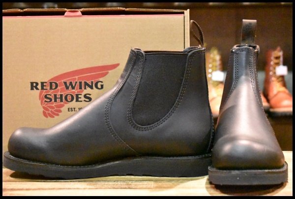 【9.5D 箱付 未使用 24年】レッドウィング 3194 クラシックチェルシー サイドゴア ブラック ハーネス 黒 ブーツ redwing HOPESMORE拍卖