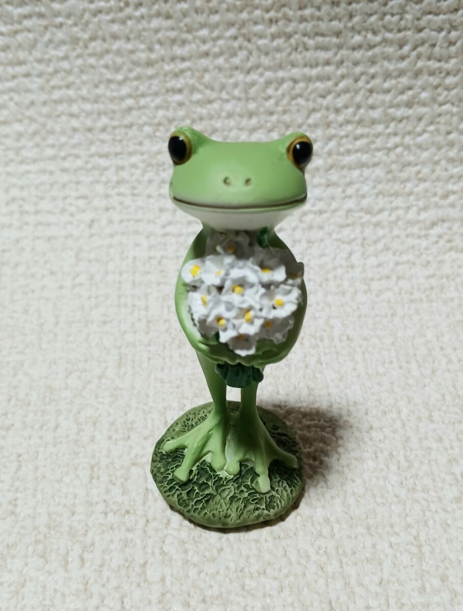 Copeau【白い花束を持つコポタロウ】コポー 箱有り 未使用/カエル かえる 蛙 コレクション 置物 雑貨 小物 インテリア/送料290円から可能拍卖