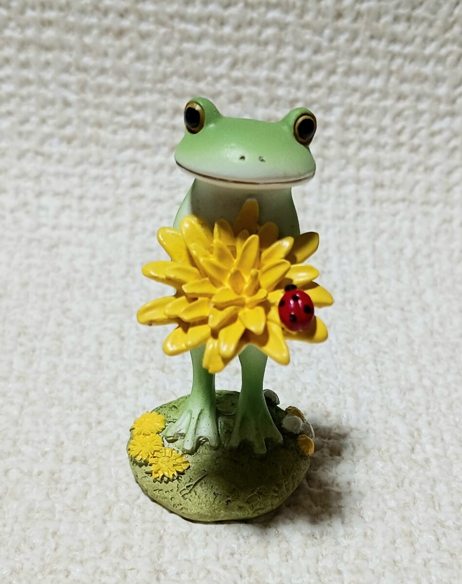 copeau【てんとう虫付きタンポポを持つカエル】(廃盤 レア) コポー 未使用/かえる 蛙 コレクション 置物 雑貨 小物 インテリア拍卖