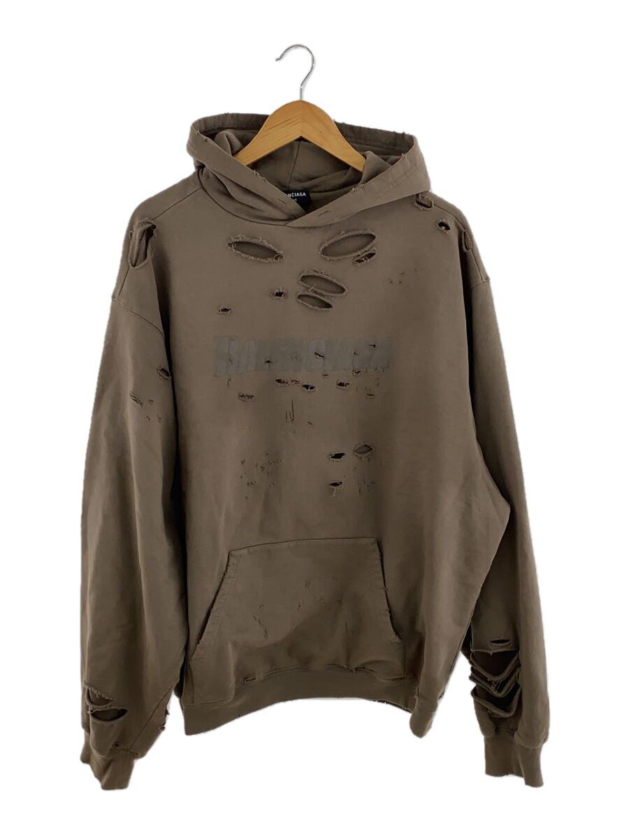BALENCIAGA◆パーカー/XXS/コットン/BEG/プリント拍卖