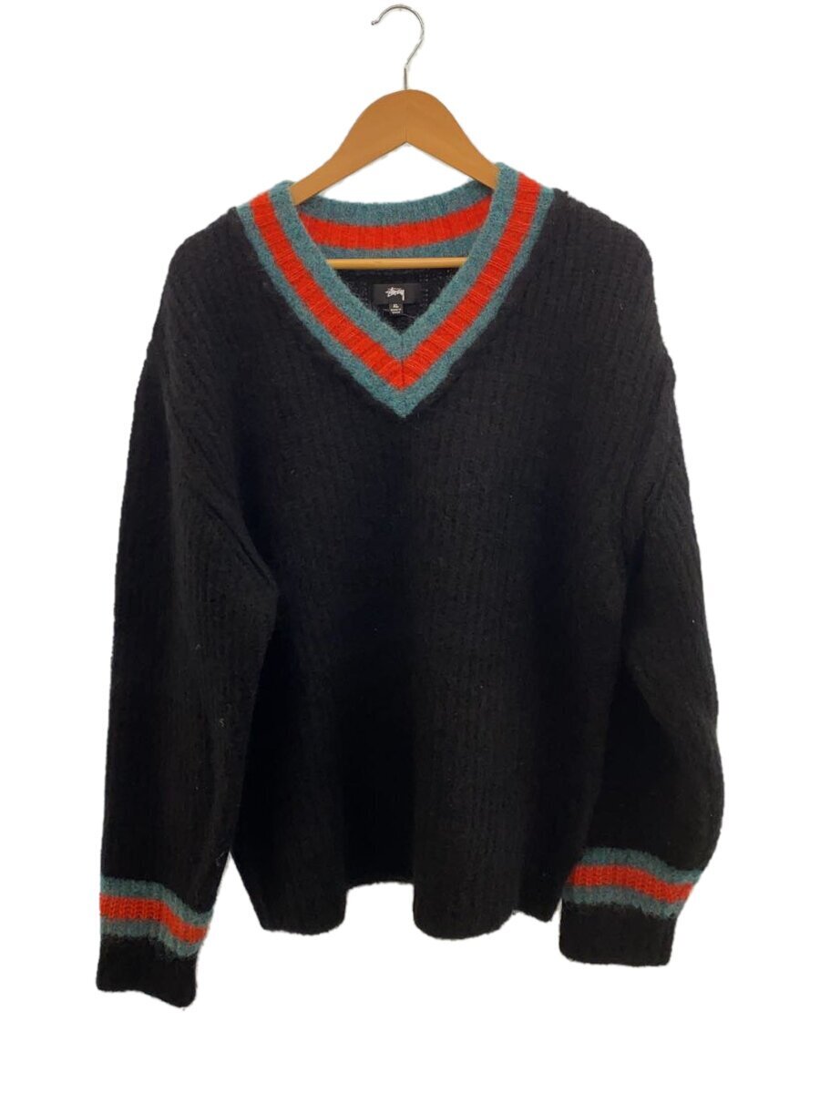 STUSSY◆ニット・セーター(厚手)/XL/ブラック/117142拍卖