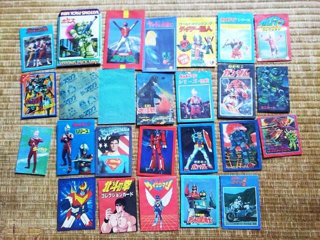 駄菓子屋 ミニカード シール 消しゴム 空袋 ガンダム ウルトラマン ゴジラ 仮面ライダー 宇宙戦艦ヤマト ザンボット3 イデオン マクロス 他拍卖