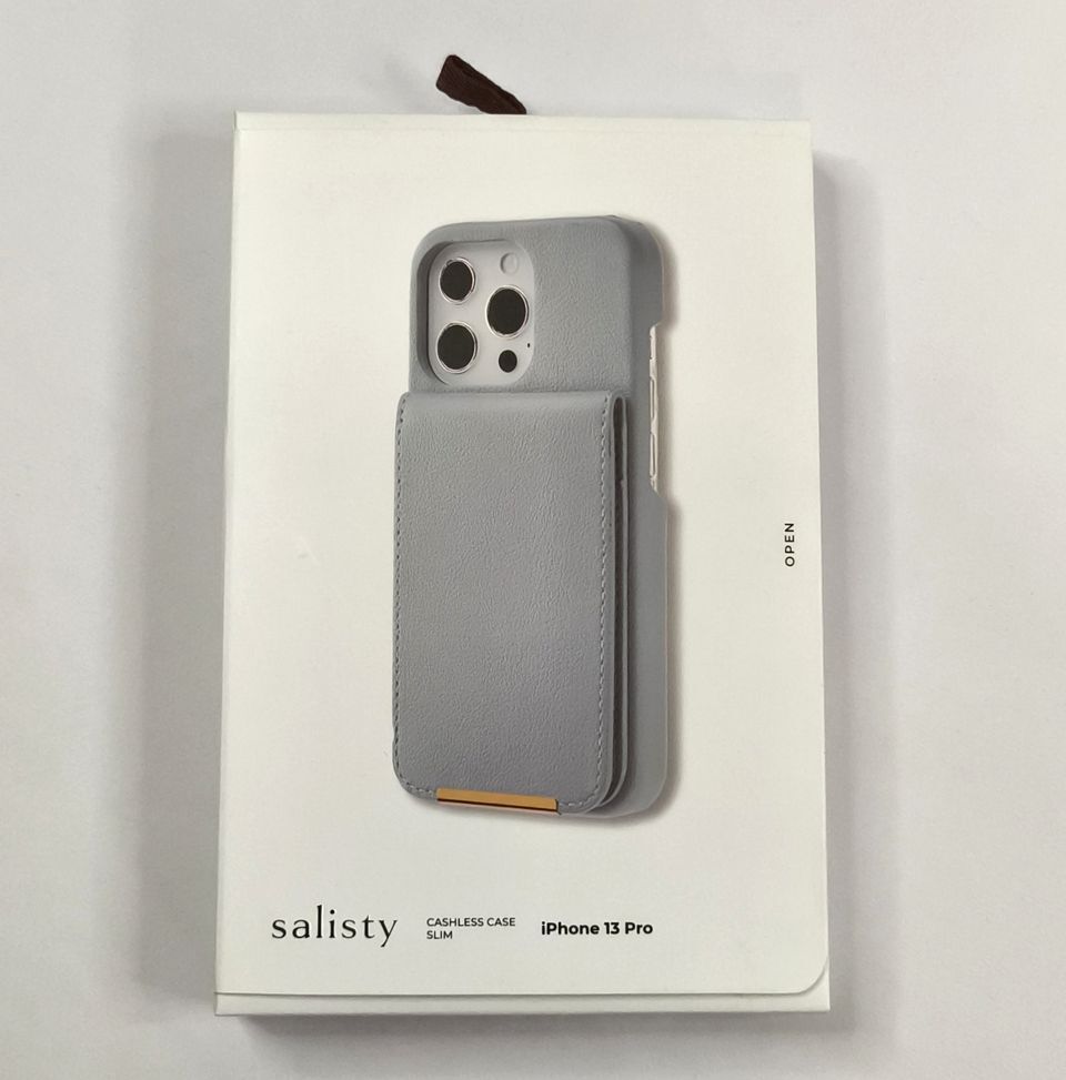 【送料無料】salisty iPhone 13 Pro用 キャッシュレス slim ケース カバー ジャケット パウダーブルー拍卖