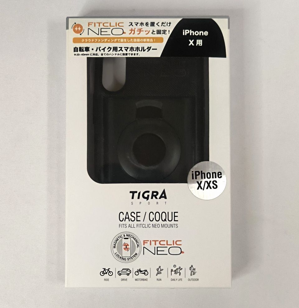 【送料無料】TiGRA Sport FitClic Neo 対応 iPhone X/XS 耐衝撃 スマホ ホルダー ケース カバー ブラック(自転車、バイク用マウント)拍卖
