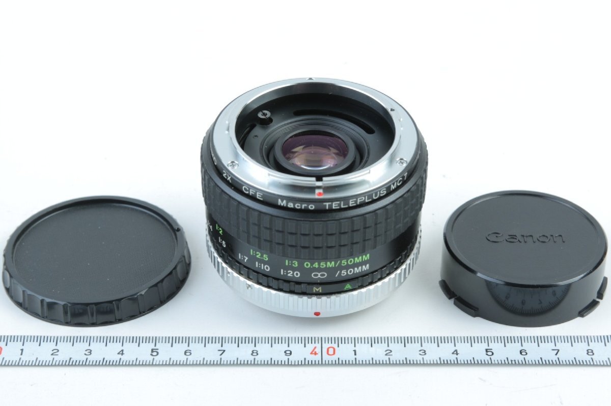 ※ 未使用品 Kenko ケンコー 2倍 2x 可変マクロ テレプラス テレコン CFE macro teleplus MC7 Canon FD キヤノンFD用 前後キャップ付 d1400拍卖