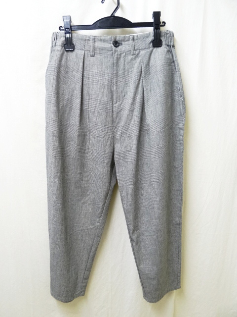 MidiUmi ミディウミ 新品未使用 TUCKED SAROUEL PANTS CHECK グレー 760020拍卖