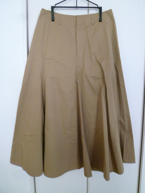 UNIQLO/ユニクロ◇ベージュロングフレアーチノスカートW64◇SKP729拍卖