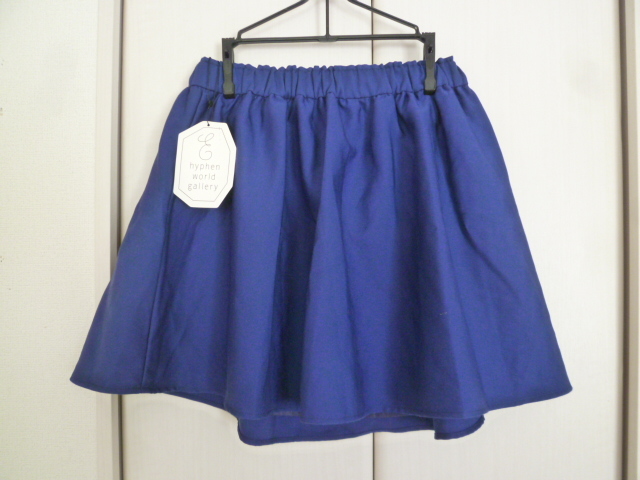 【新品】E hyphen world gallery/イーハイフンワールドギャラリー◇青系ギャザースカートF/ブルーミニクロスカンパニー◇SKP727拍卖