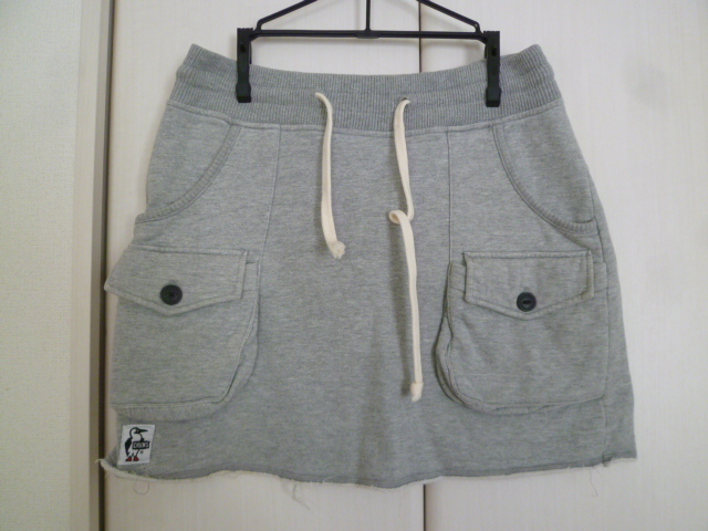 CHAMS/チャムス◇グレースウェット切りっぱなしミニスカートM重ね着アウトドア◇SKP727拍卖