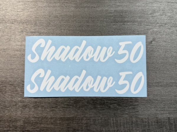 シャドウ50 カッティングステッカー 150㎜幅 2枚セット カラー変更可能 送料無料 m拍卖