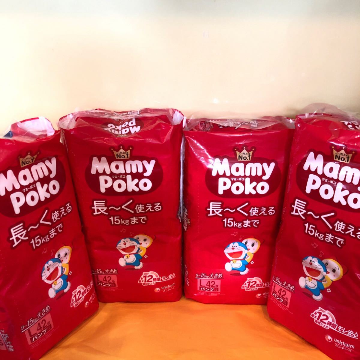 【Lサイズ×4袋】マミーポコパンツタイプ オムツ 男女兼用 MamyPoko 大きめL まとめ売り 4パック 4個 子供用紙おむつ 新品 ユニ・チャーム拍卖