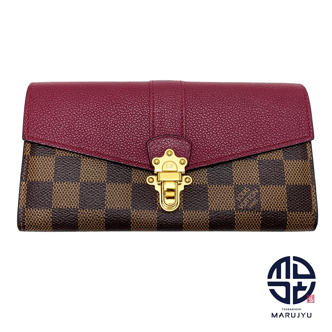 LOUIS VUITTON ルイヴィトン ダミエ ボルドー ポルトフォイユ・クランプトン N64448 長財布 フラップタイプ サイフ ブランド拍卖