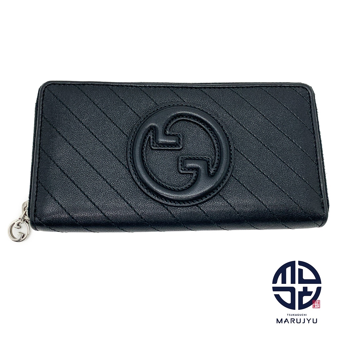 GUCCI グッチ 黒 ブラック ブロンディ ジップアラウンド ウォレット 760312 長財布 サイフ ブランド拍卖