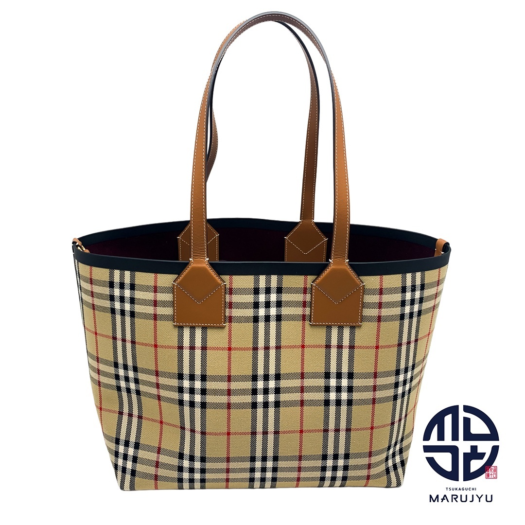 BURBERRY バーバリー チェック トートバッグ ポーチ付き 大きめ バック カバン 鞄 ブランド拍卖