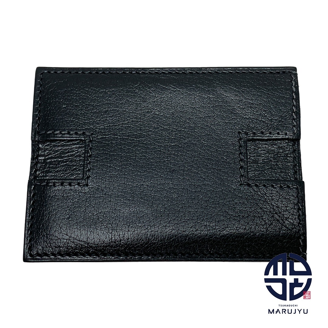 HERMES エルメス 黒 ブラック エヴァーグレイン ロドリング カードケース 名刺入れ カード入れ ブランド 小物 ※ポスト投稿でのご発送拍卖