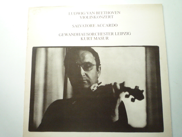 WD57 東独ETERNA盤LP ベートーヴェン/ヴァイオリン協奏曲 アッカルト/マズア/LGO 黒銀拍卖