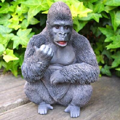 ゴリラ の置物 017QB ゴリラぐー 猿 オーナメント オブジェ ガーデン ガーデニング インテリア マスコット アニマル 雑貨拍卖