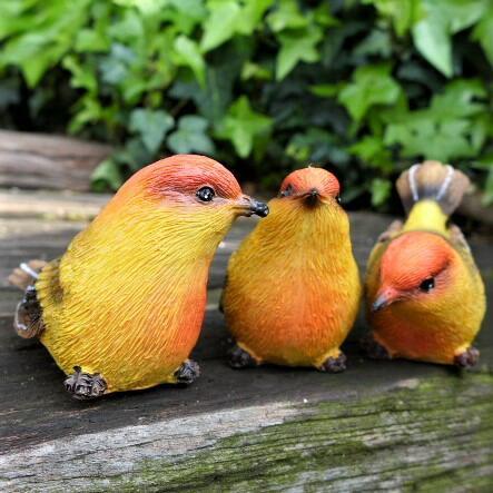 バード3羽セット 7527HT 小鳥 とり トリ オブジェ オーナメント ガーデン ガーデニング インテリア 置物 マスコット拍卖