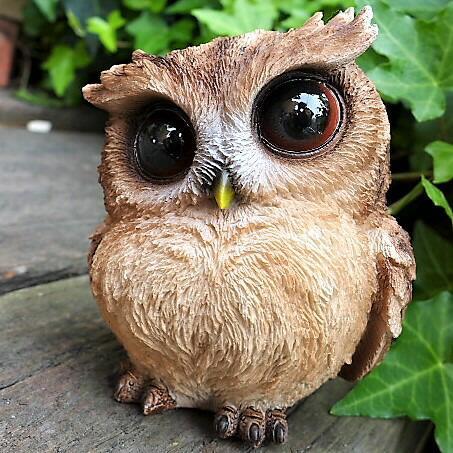 フクロウの置物 ふくろう 茶 T14162 鳥 とり 動物 オーナメント オブジェ ガーデン ガーデニング 置物 縁起物 雑貨拍卖