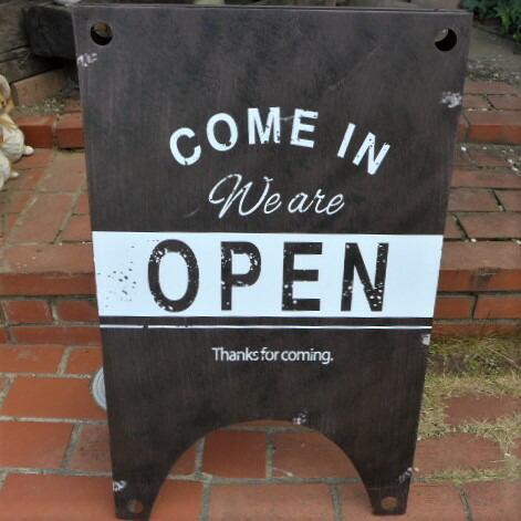 アンティーク調 オープン&クローズスタンド M7098 オープンスタンド アイアン ウェルカムプレート 看板 エクステリア拍卖