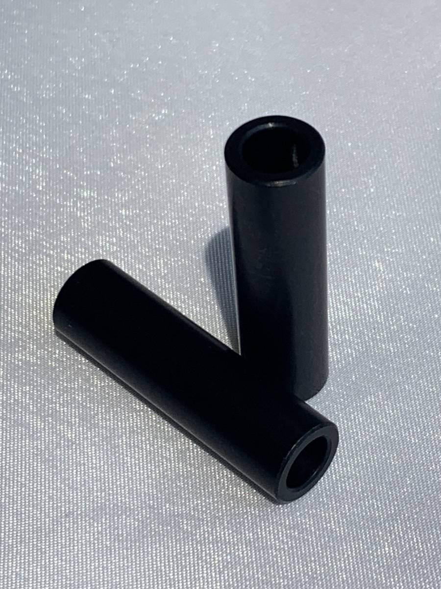 【アルミ、黒アルマイト処理】 内径6mm×外径10mm×厚さ35mm×2ケ アルミニウムカラー!バイク部品!M6ボルトに!ロッドエンドに!拍卖