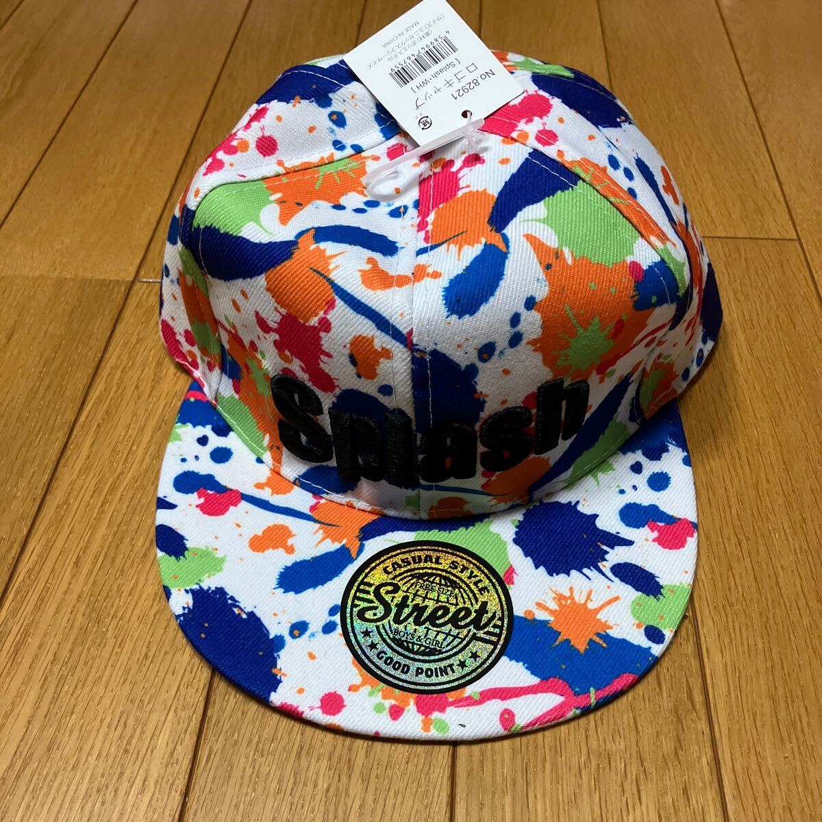 ★ZIP CORPORATION 帽子 キャップ メンズ レディース おしゃれ ロゴ 平つば B系 キャップ SplashWH ※新品未使用 ※送料無料 拍卖