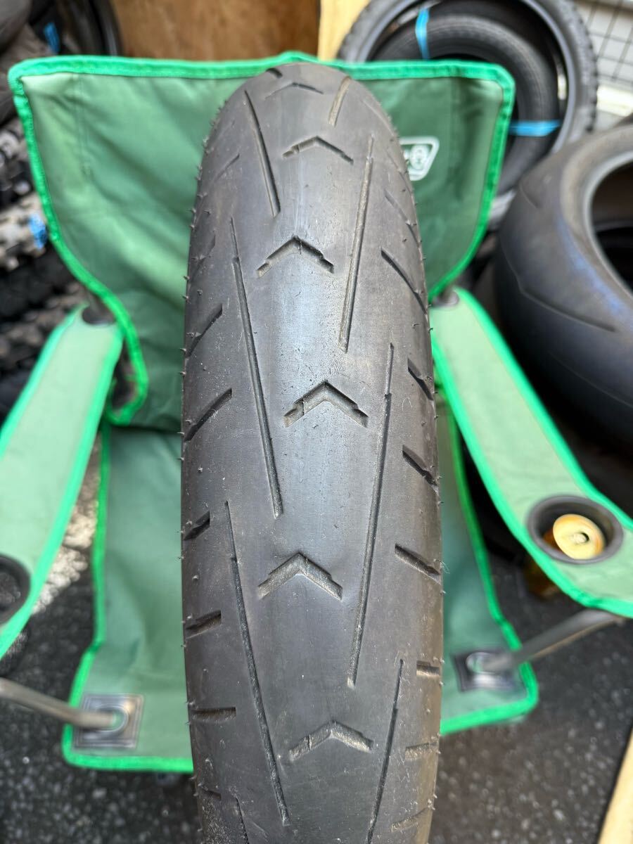 中古MCタイヤ 2023年製造 DUNLOP D614 110/80R19 ダンロップ 110 80 19 3823 K花拍卖