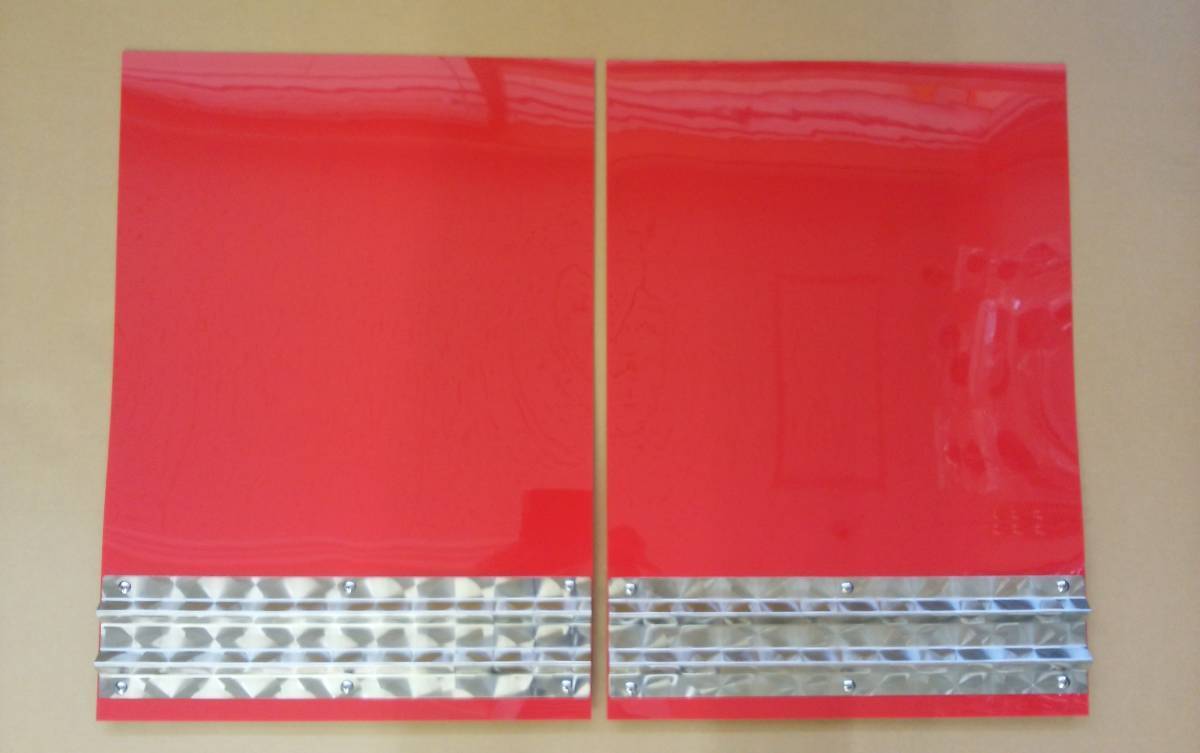 2t用 EVA泥除け レッド ウロコウエイト 二山折り 幅430mm×縦600mm×厚み2mm 2枚セット拍卖