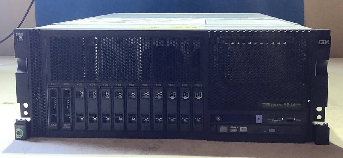 S70618306 IBM Power S814 1点(CPUあり/HDDなし/メモリなし/1400w電源ユニットx2基搭載)【通電OK】071015拍卖