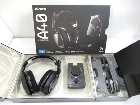 アストロ ASTRO ゲーミングヘッドセット A40+MIXAMP PRO A40TR-MAP PS4 ロジクール 通電確認OK 中古■拍卖