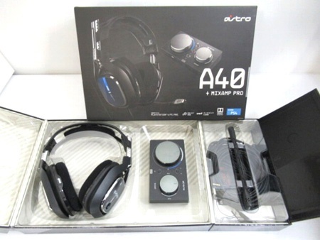 アストロ ASTRO ゲーミングヘッドセット A40+MIXAMP PRO A40TR-MAP-002 PS4 ロジクール 通電確認OK 中古■拍卖