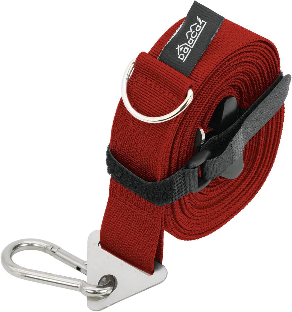 【新品】 DaLaCa 小川張り タープ延長ベルト セッティングテープ ワンタッチ長さ調整5.2m :レッド拍卖