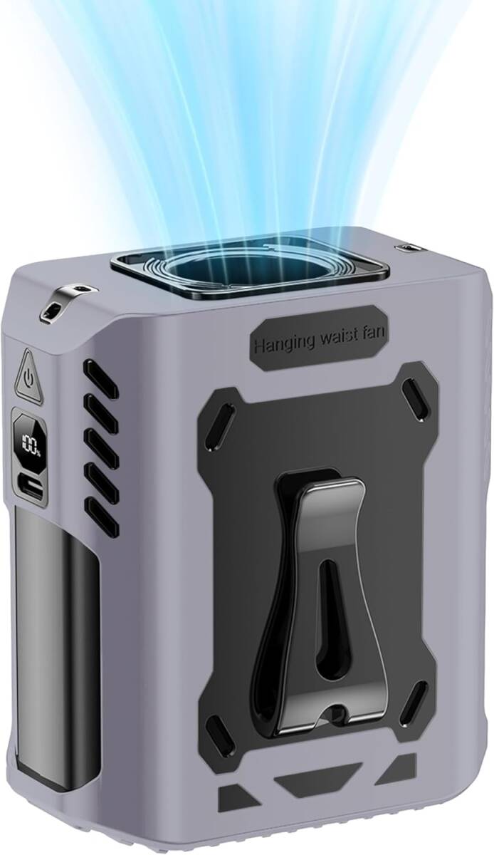 【新品】 MASTORE ベルトファン 腰掛け扇風機 強力 携帯扇風機 首掛け/腰掛け/卓上 5段階風量調節 静音設計 8000mAh大容量 拍卖