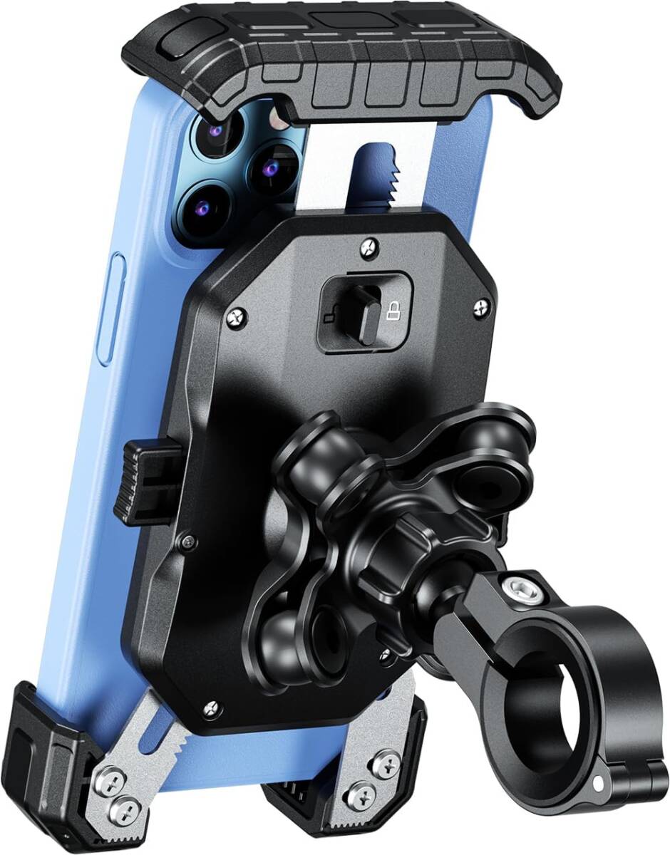 【新品】 Kaedear(カエディア) バイク スマホホルダー バイク用 携帯ホルダー 振動吸収 マウント 付属拍卖