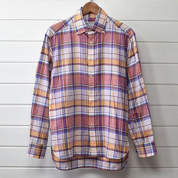 James Mortimer ジェームスモルティマー チェックBDシャツ アイルランド ユーロ古着|25f1265拍卖