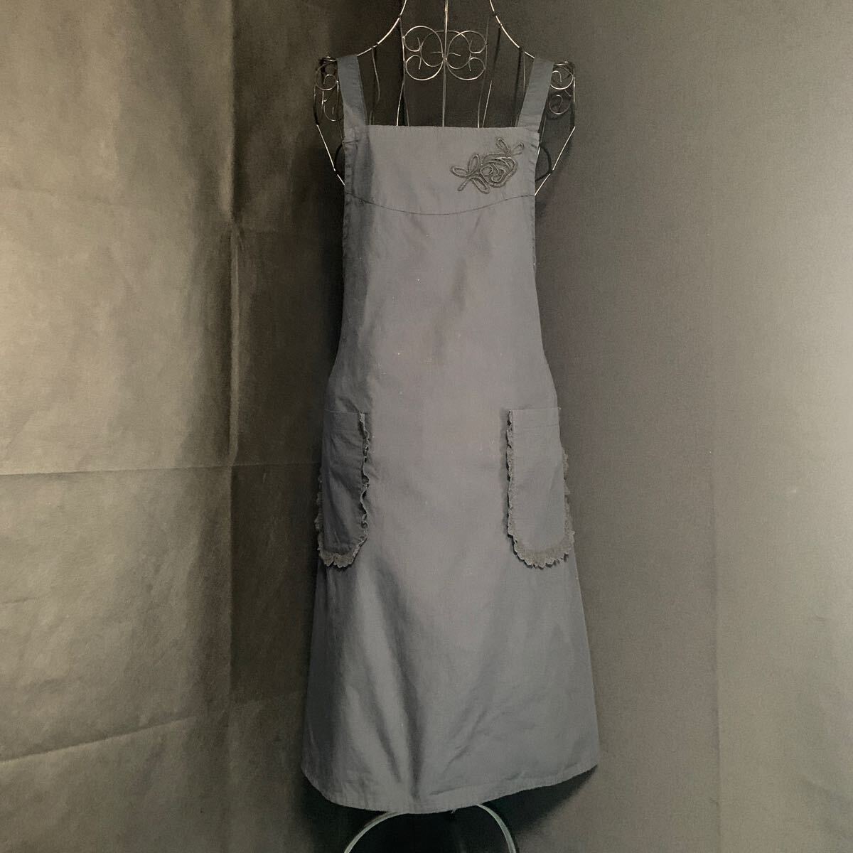 エプロン レース 黒 ブラック (A-2284)拍卖