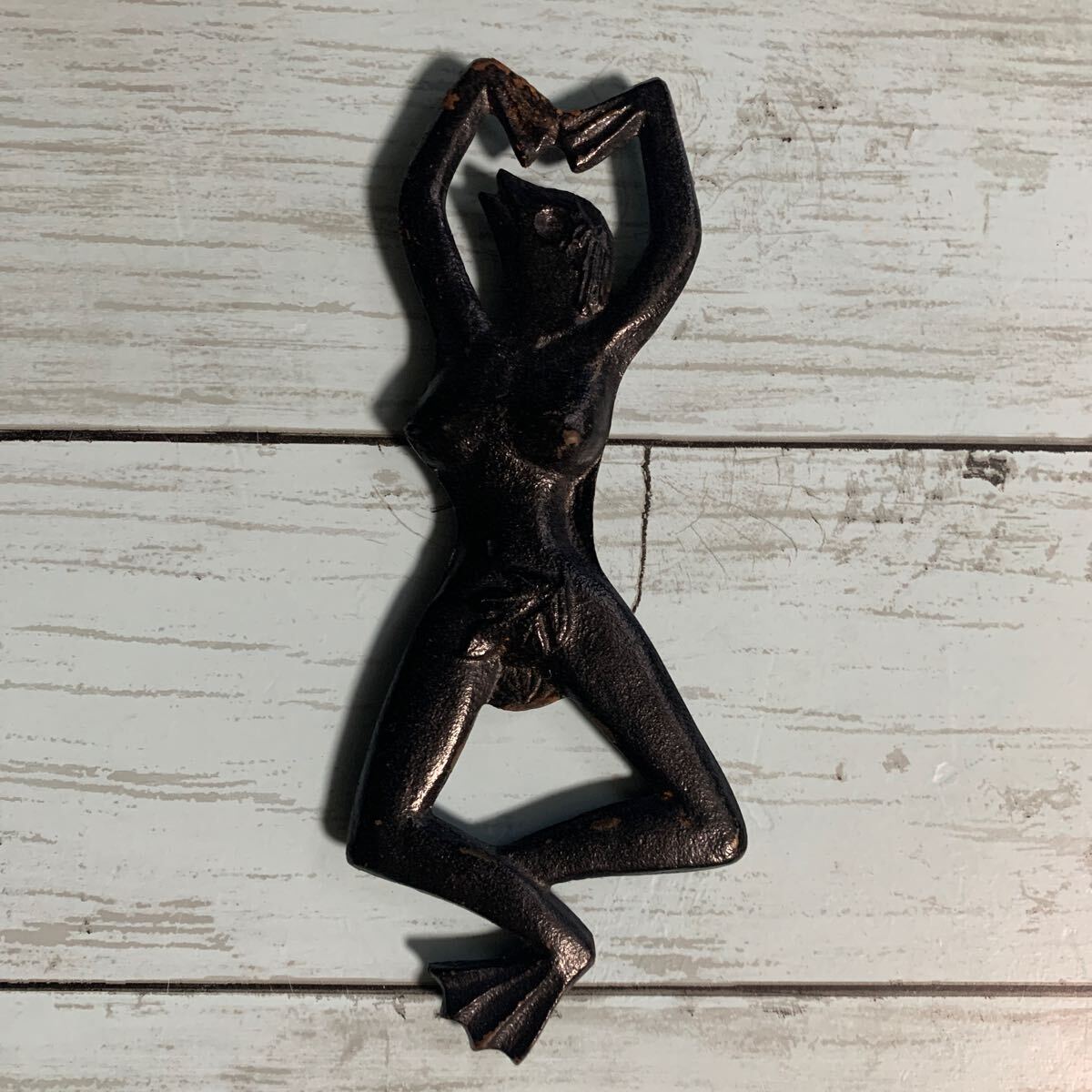 南部鉄器 かっぱ 河童 栓抜き 女性のかっぱ 河童オブジェ (A2377)拍卖