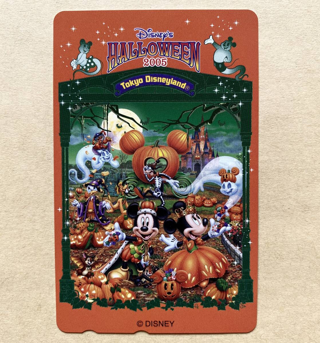 【未使用】 ディズニーテレカ 50度 東京ディズニーランド ハロウィーン2005年拍卖