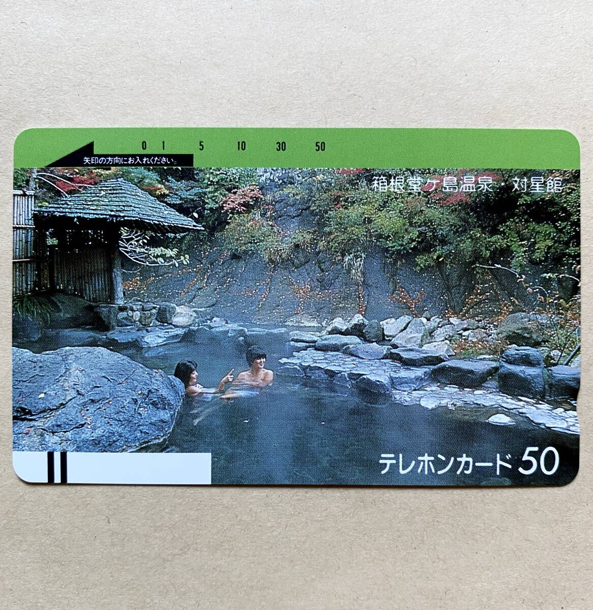 【未使用】 温泉テレカ 50度 箱根堂ヶ島温泉・対星館拍卖