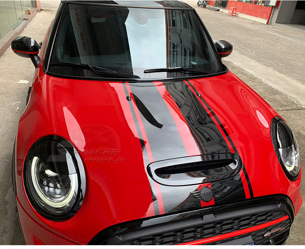 ミニ クーパー F54/F55/F56/F57 フロント アイリッド 左右セット アイライン 両面テープ付 2013+ ABS製 ブラック 黒色 拍卖