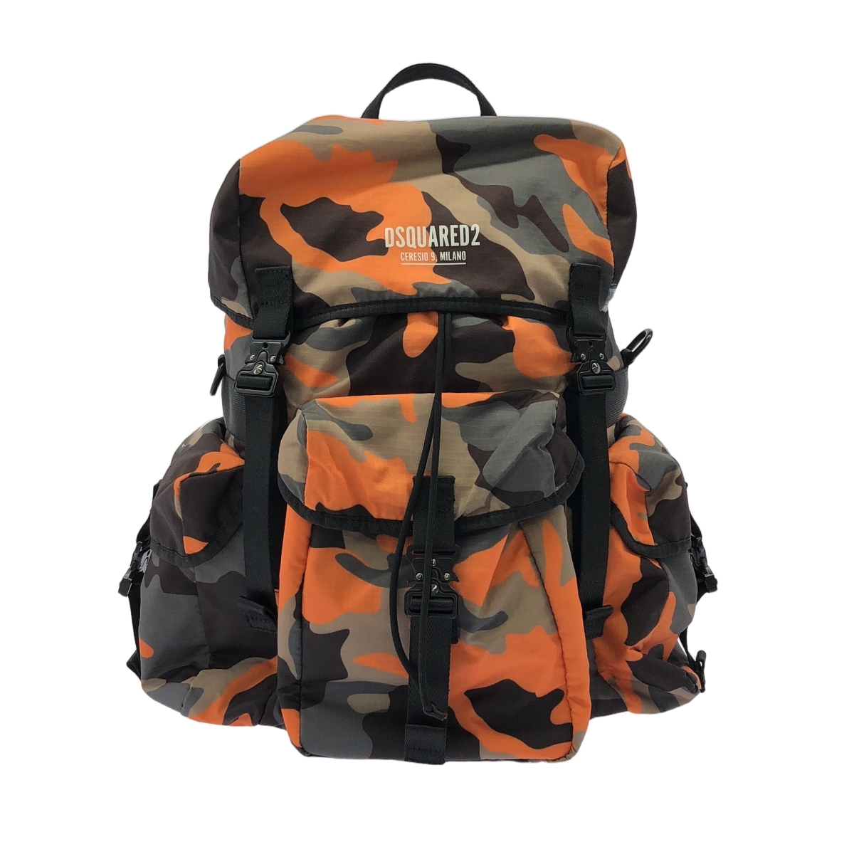DSQUARED2 ディースクエアード 22AW CERESIO 9 CAMO BIG BACKPACK カモフラプリントバックパック リュック オレンジ IT3JVRIOJVGS拍卖