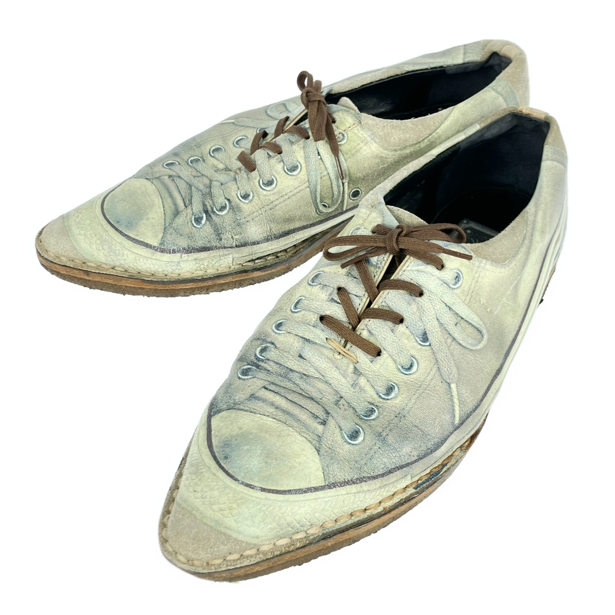 Maison MIHARA YASUHIRO メゾン ミハラヤスヒロ 転写プリントローカットスニーカー グリーン 25cm ITEKBJ96IHCE拍卖