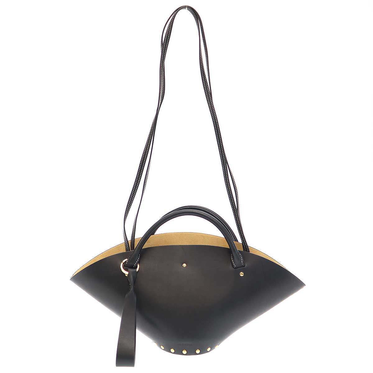 JIL SANDER ジルサンダー Sombrero ソンブレロ スモール レザーバッグ ブラック SM ITG4W2GRNZXQ拍卖