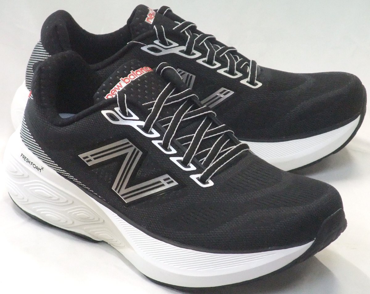 送料無料 new balance ニューバランス フレッシュフォーム V15 M880 X15 ブラック/シルバー 25.5cm 2Eワイズ ランニングシューズ 軽量 厚底拍卖