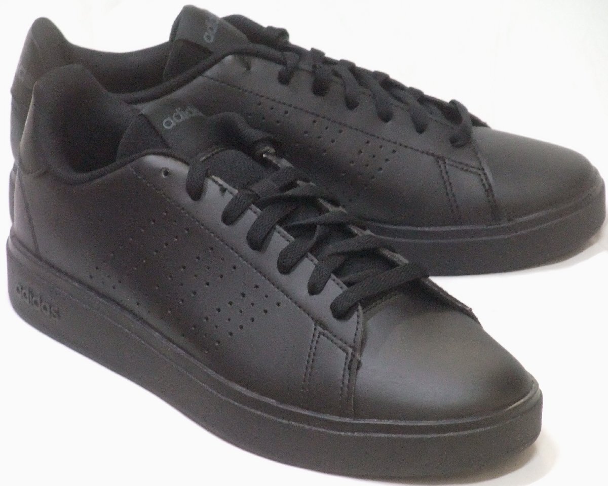 送料無料 adidas アディダス ADVANCOURT BASE 2.0 U コアブラック 26.0cm アドバンコート ベース コートスタイル ローカット 黒 スニーカー拍卖