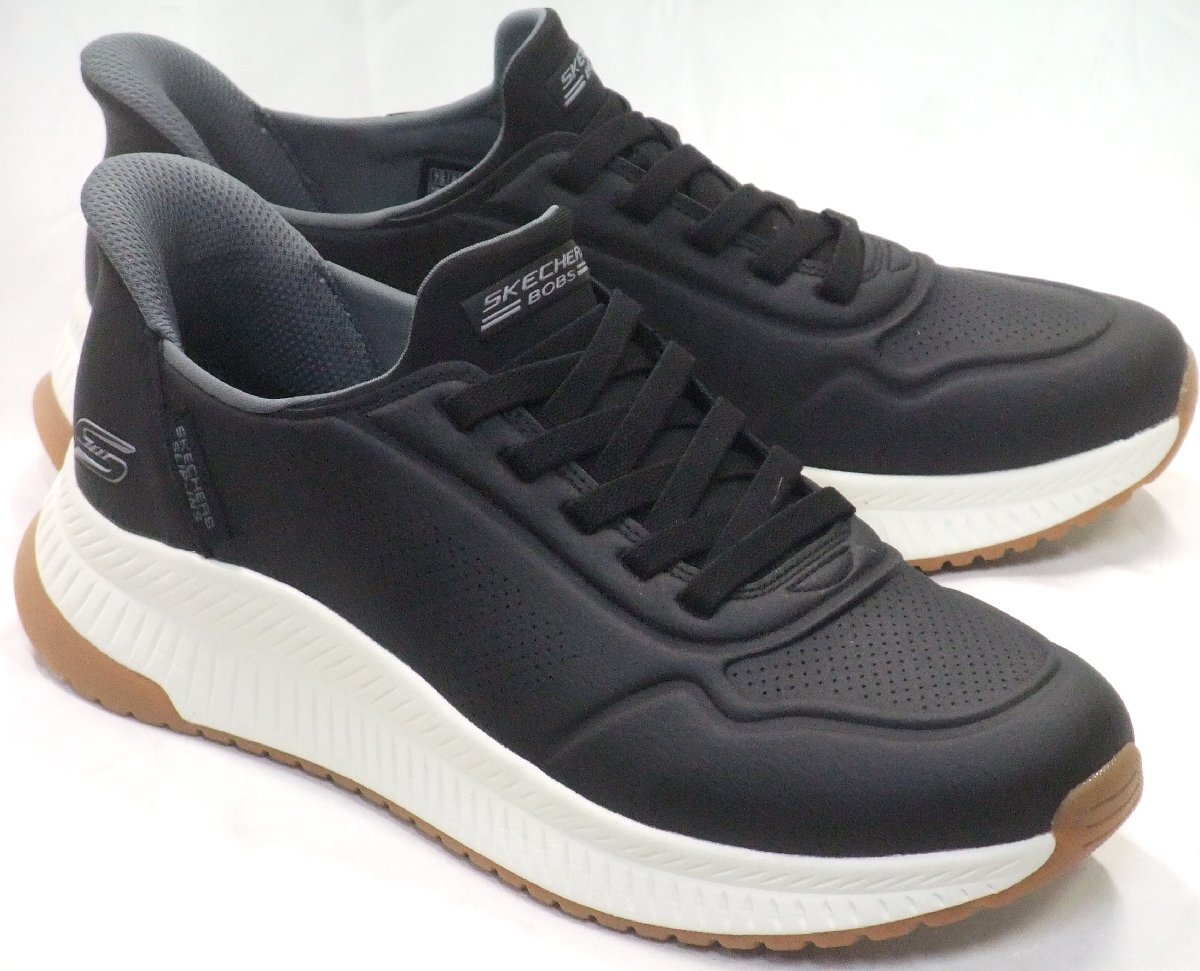 送料無料 スケッチャーズ BOBS SQUAD4-DIRECT STEP スリップインズ ブラック 27.0cm ハンズフリー スリッポン スニーカー 118424 BLK拍卖