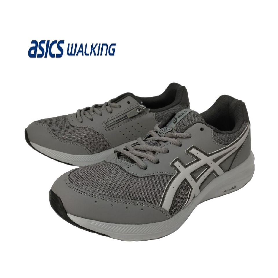 新品即決 送料無料 26.5cm アシックス ゲルファンウォーカー メンズウォーキングシューズ 4E ファスナー クッション 1291A042-020 グレー拍卖